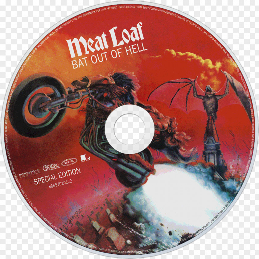 Hell Bat Out Of II: Back Into Compact Disc Album Cover PNG
