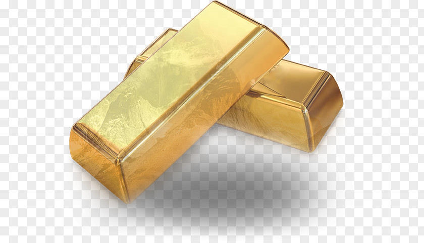 Gold Theme Bar Bullion Ingot Metal PNG