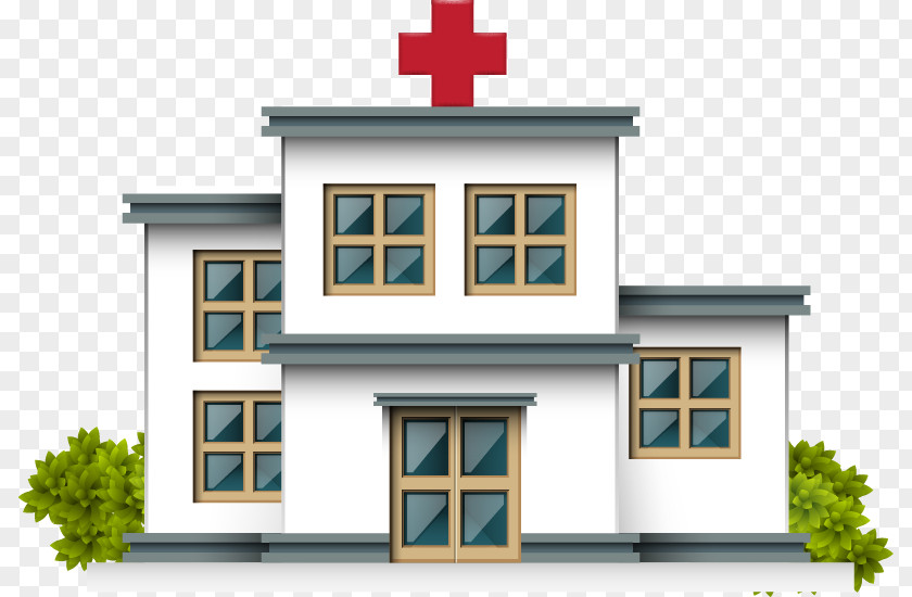 Hand-painted Pattern Red Cross Hospital Sir Run Shaw Zhejiang University School Of Medicine PNG