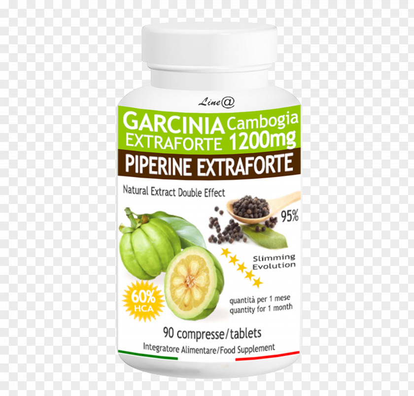 Lost Weight Dietary Supplement Garcinia Cambogia Tablet Piperine Flavor PNG