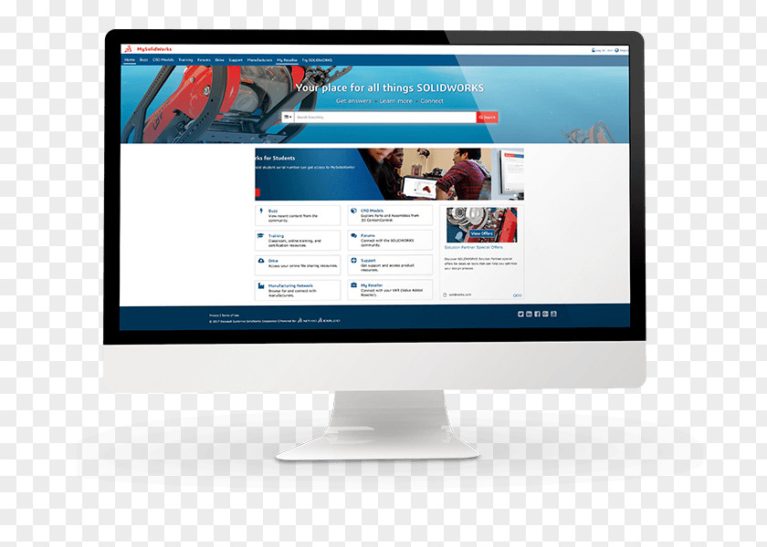 My Work Computer Monitors SolidWorks Corp. Software Multimedia PNG