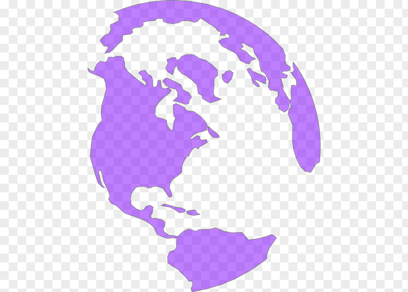 Vector Purple World Globe Earth Clip Art PNG