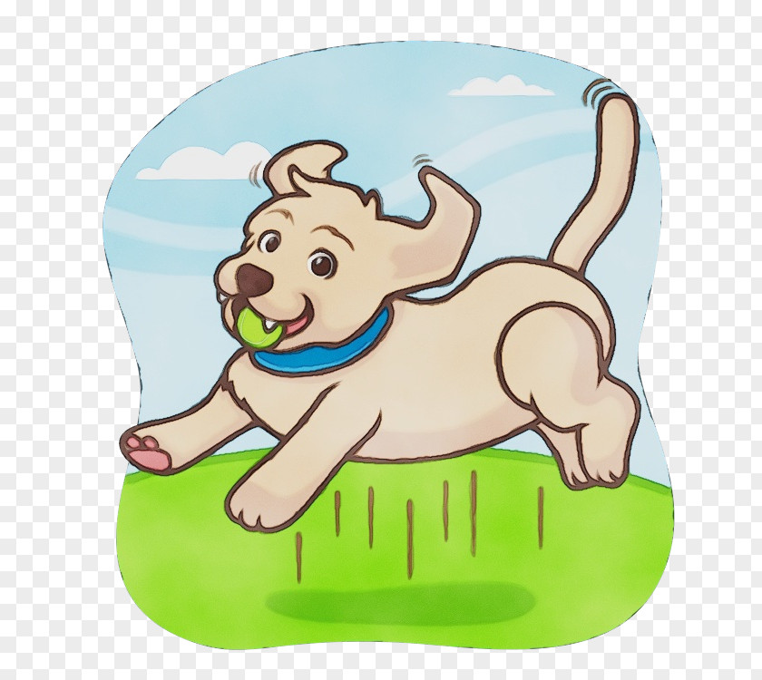 Labrador Retriever Puppy Cartoon Dog Green Sporting Group PNG
