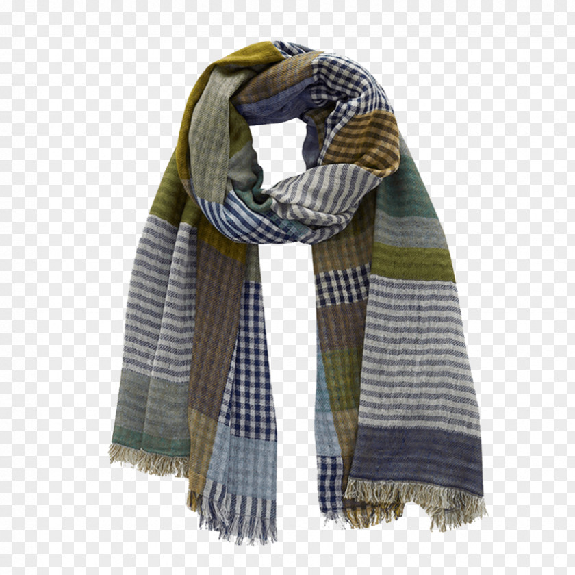 Price Scarf Khaki Blue Green PNG