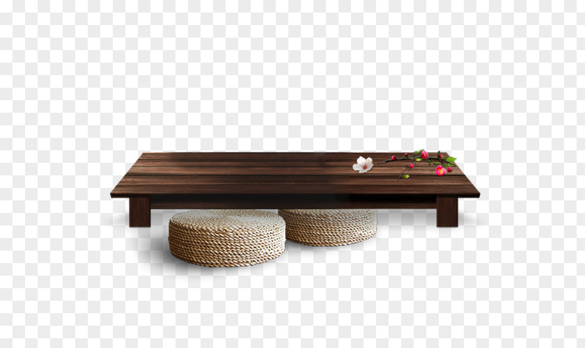 Table And Two Grass Groups Tea China Wood PNG