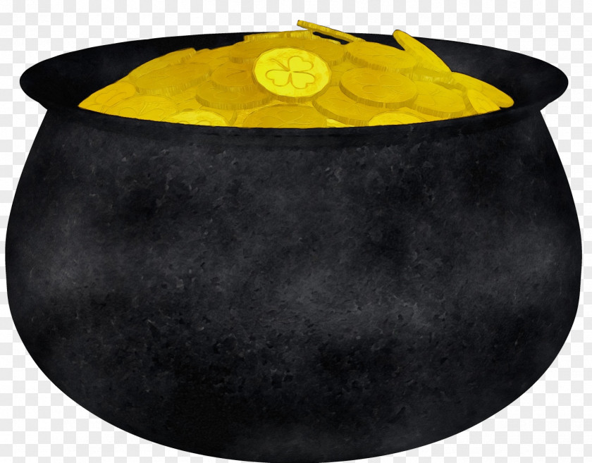 Table Cauldron Black Yellow PNG