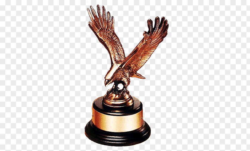 Trophy Award Eagle Bronze Commemorative Plaque PNG