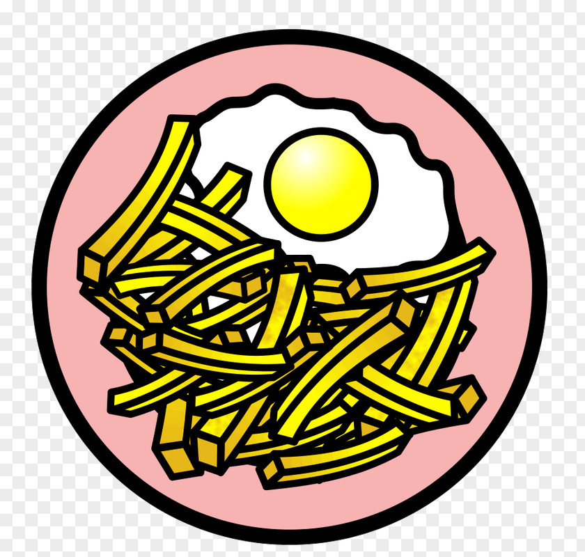 Egg And Chips Fried Food Clip Art PNG