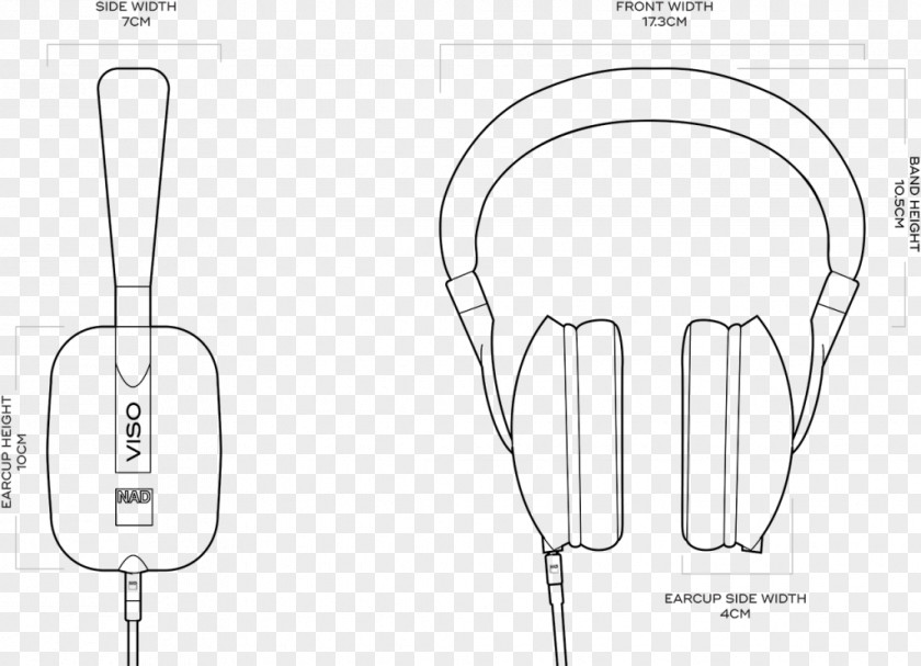 Headphones NAD VISO HP50 Over Ear /m/02csf Audio White PNG