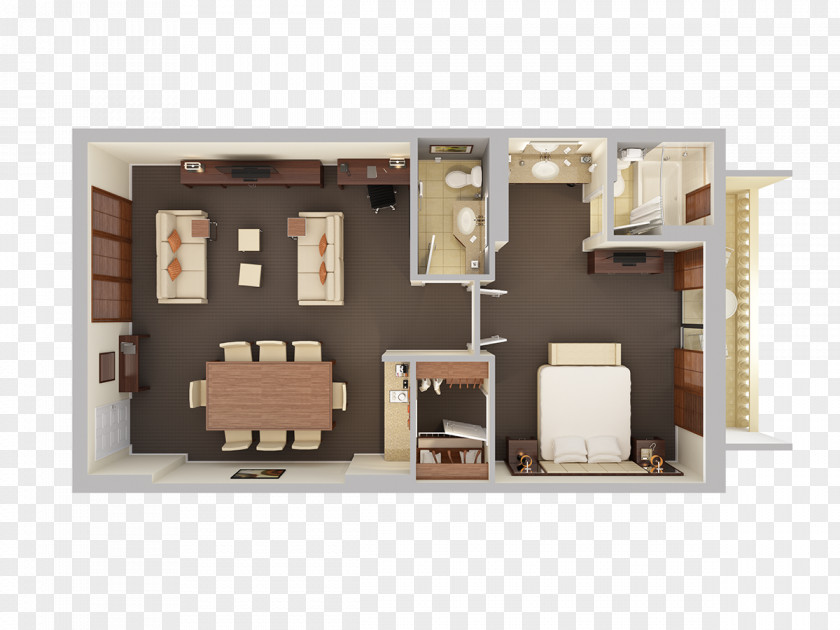 Bed Top View Table Dining Room Living Bedroom PNG