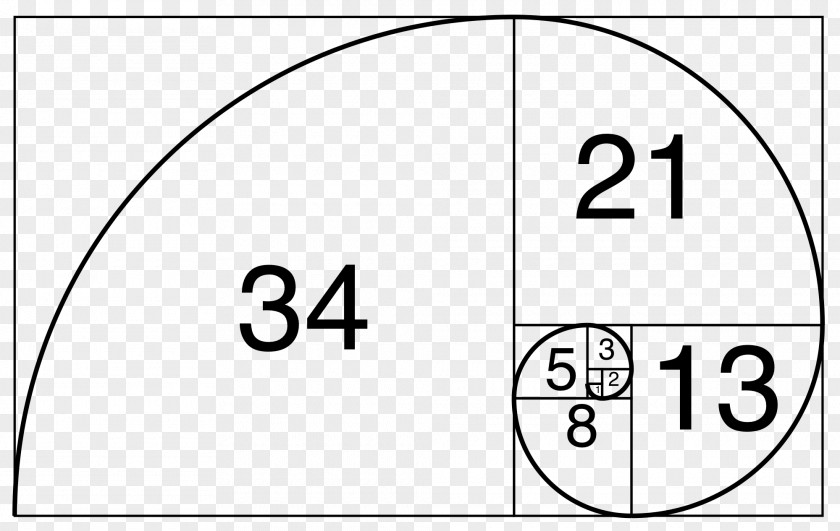 Circle Fibonacci Number Golden Ratio Spiral Rectangle PNG