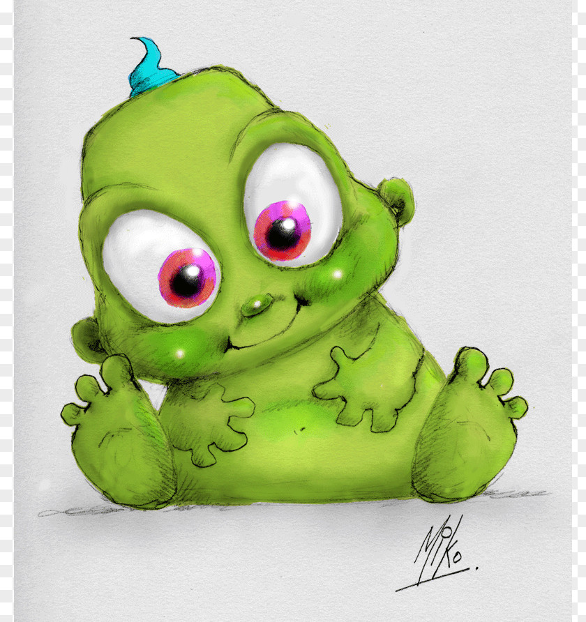 Cute Alien Infant Drawing Cartoon Clip Art PNG