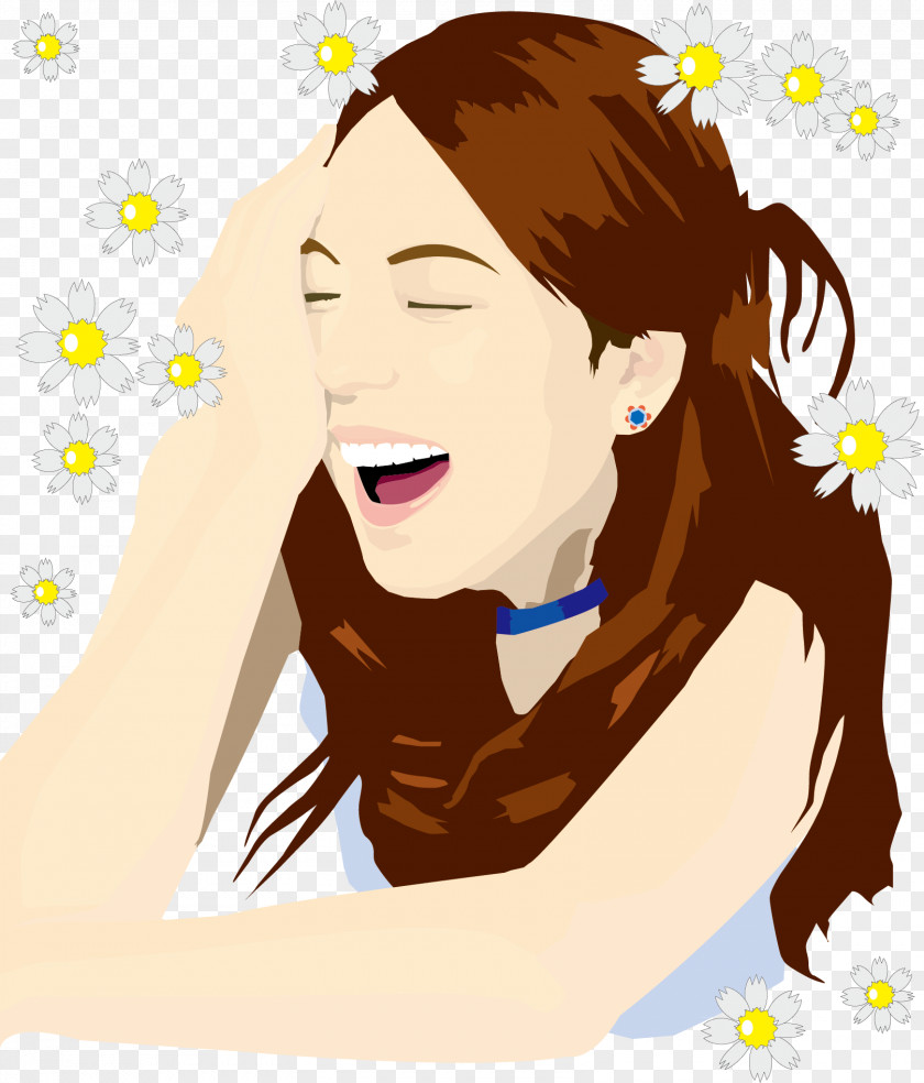 Happy Beauty Face Smile Woman Clip Art PNG