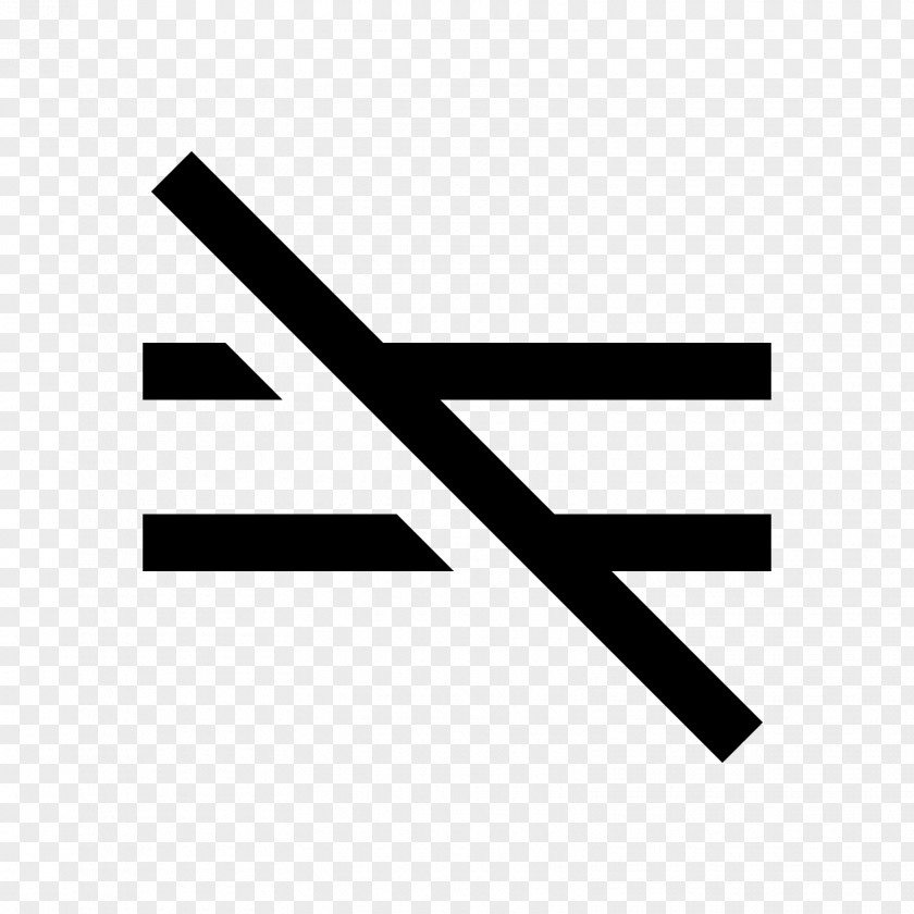 Not Equals Sign Symbol Mathematics Equality PNG