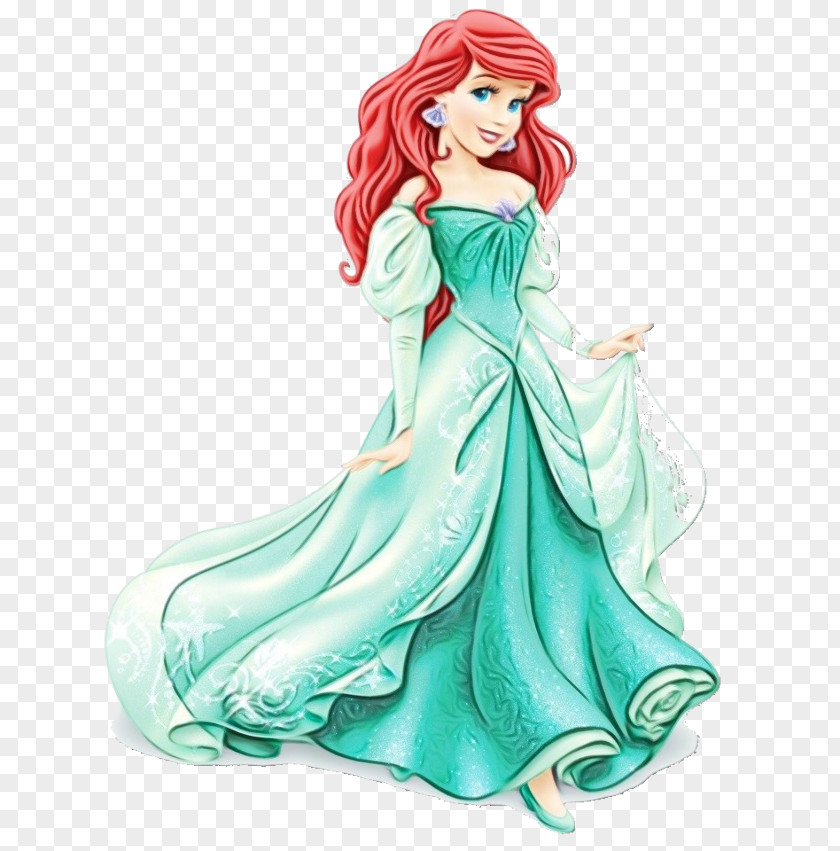 Fashion Illustration Doll Figurine Cartoon Gown Dress Toy PNG