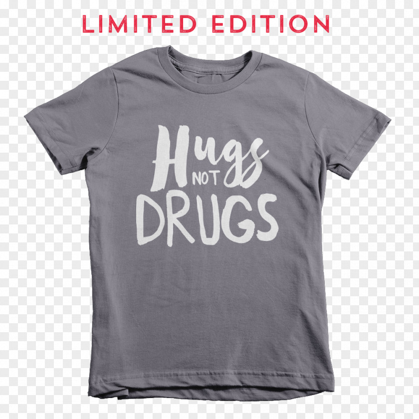 Hugs Not Drugs T-shirt Sleeve Tea Geometry Winter PNG