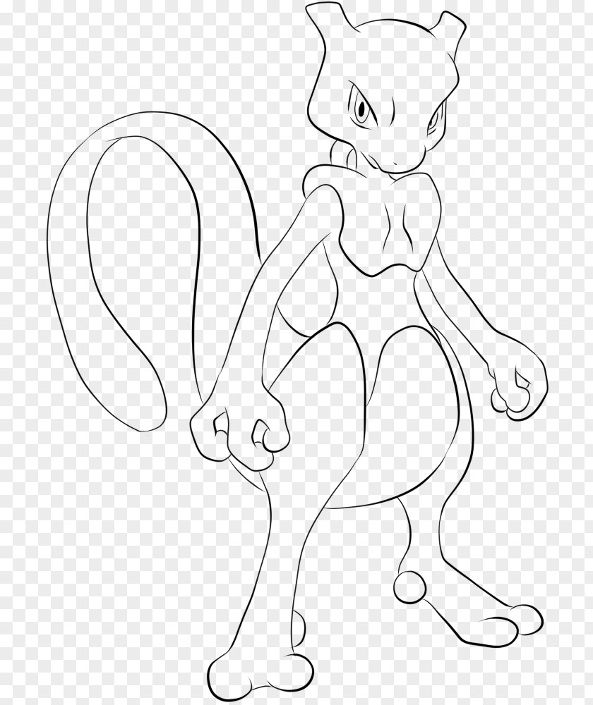 Mewtwo Drawing Pokémon Coloring Book Line Art PNG