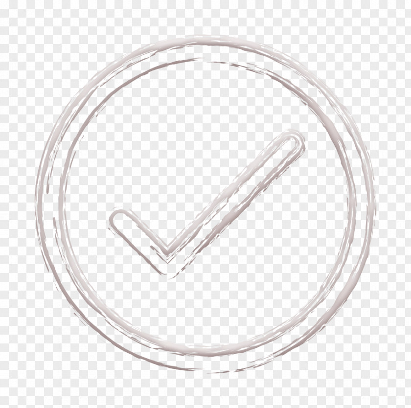 Silver Body Jewelry Approve Icon Checkmark Productivity PNG