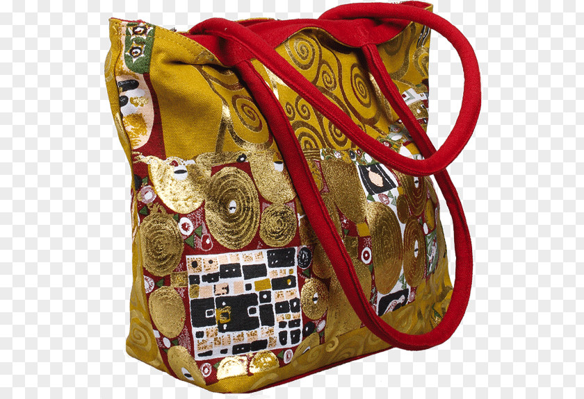 Gustav Klimt Handbag Maroon PNG