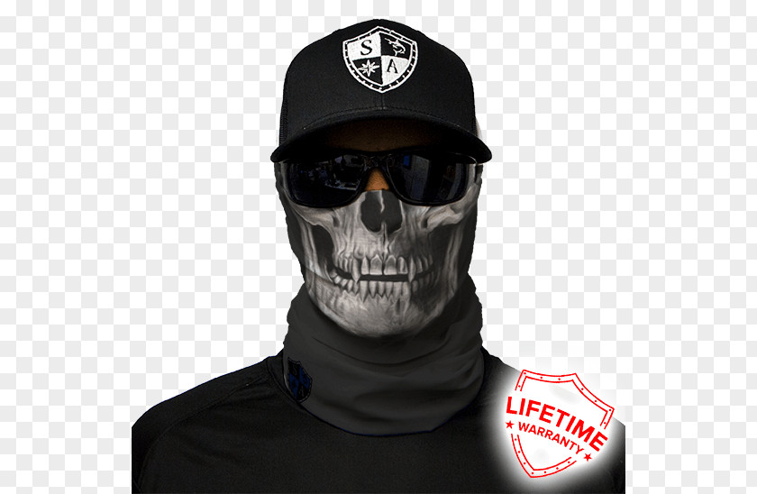 Black Skull Face Shield Mask Kerchief PNG