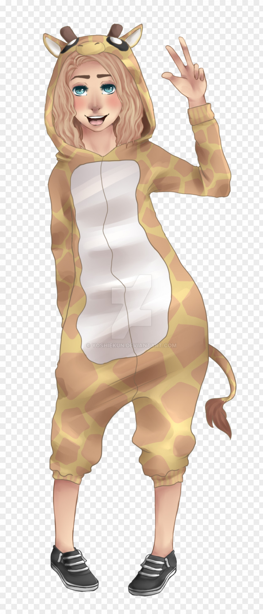 Giraffe Costume Cartoon Mascot PNG