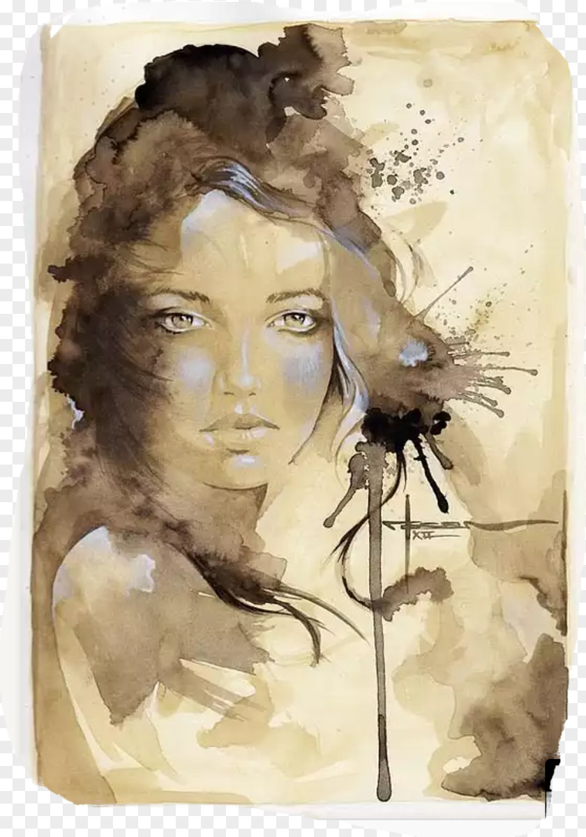 Painting Watercolor Portrait Drawing PNG