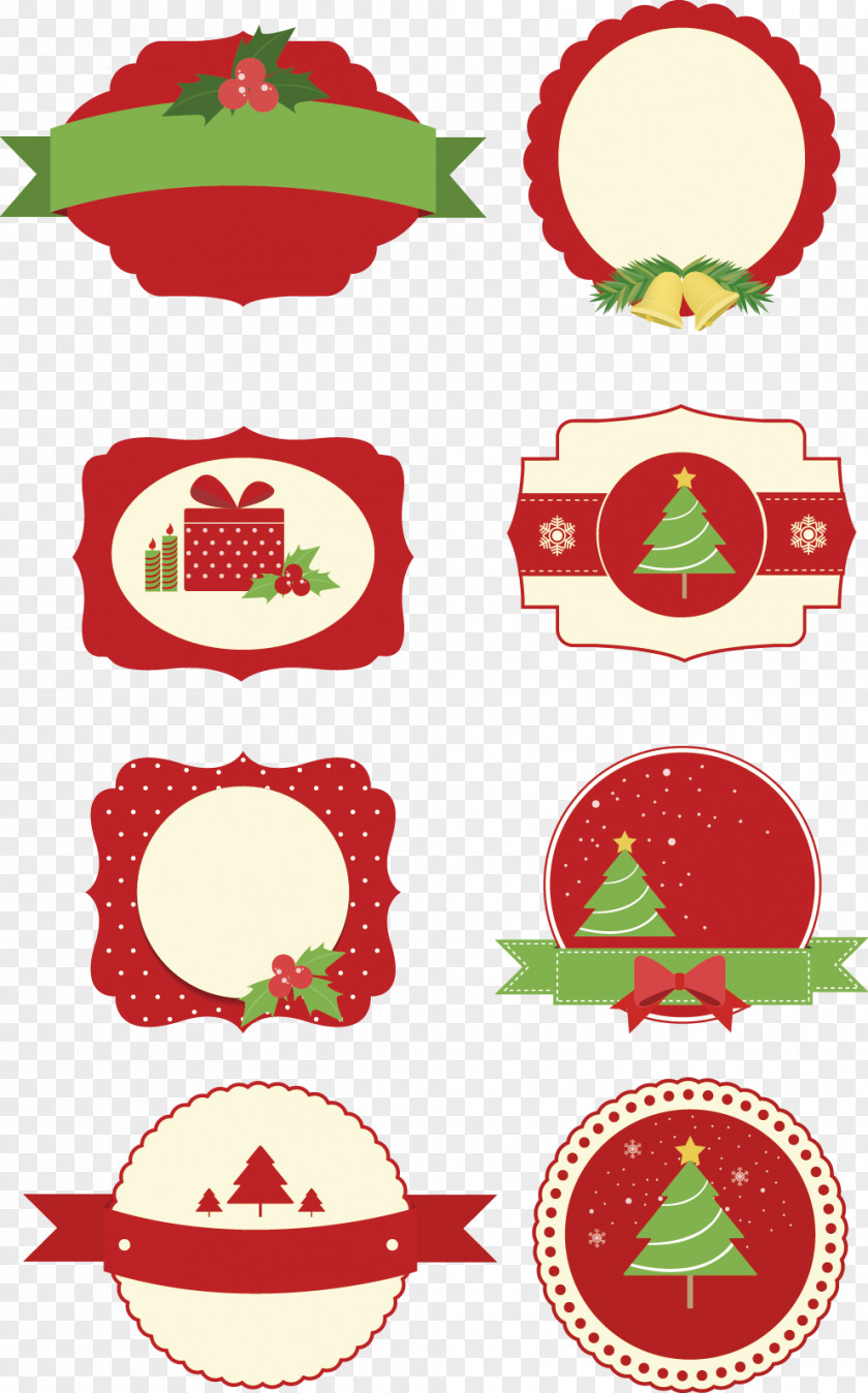 Vector Christmas Tags Image Tree Illustration PNG