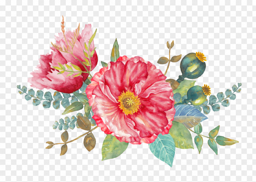 Art Camellia Flower Watercolor PNG