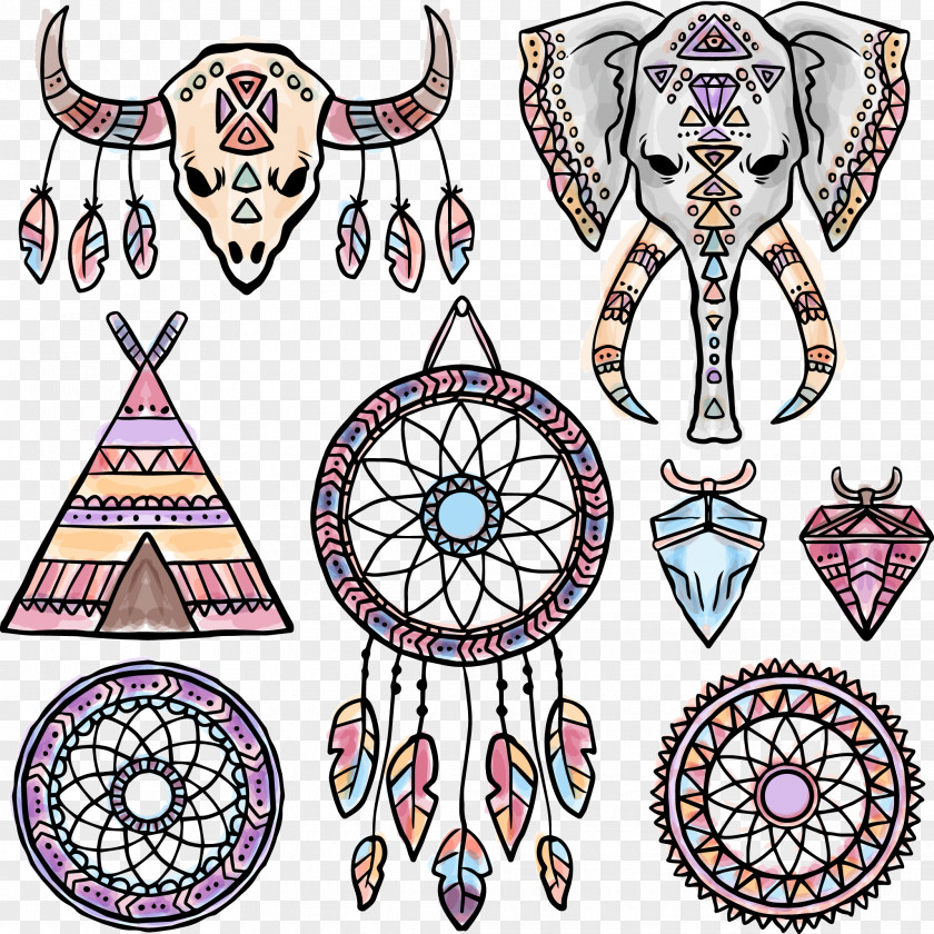 Folk Totem Clip Art PNG