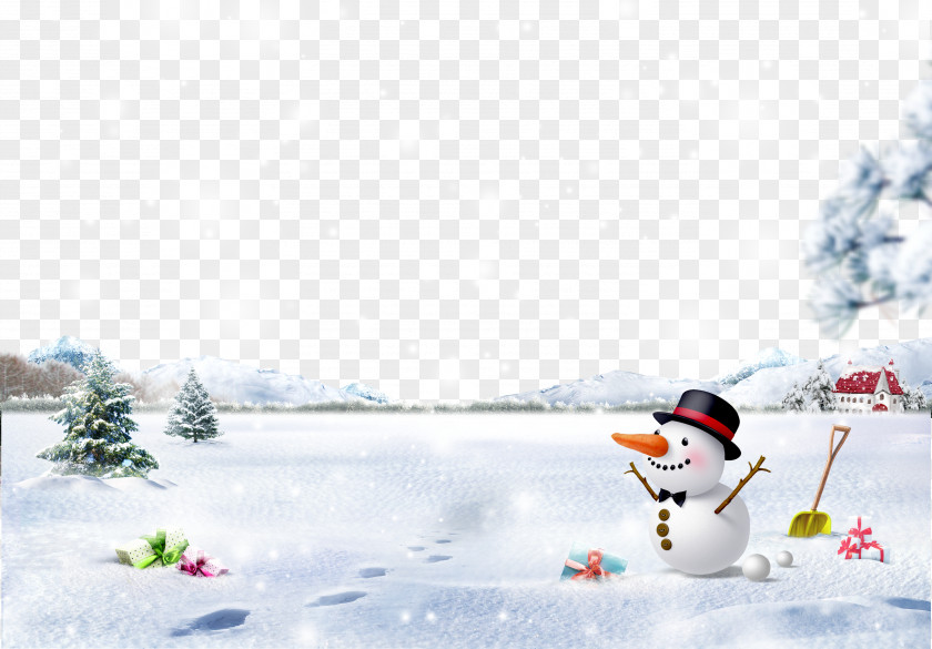 Smiling Snow Christmas Snowman Background Snowflake Winter PNG