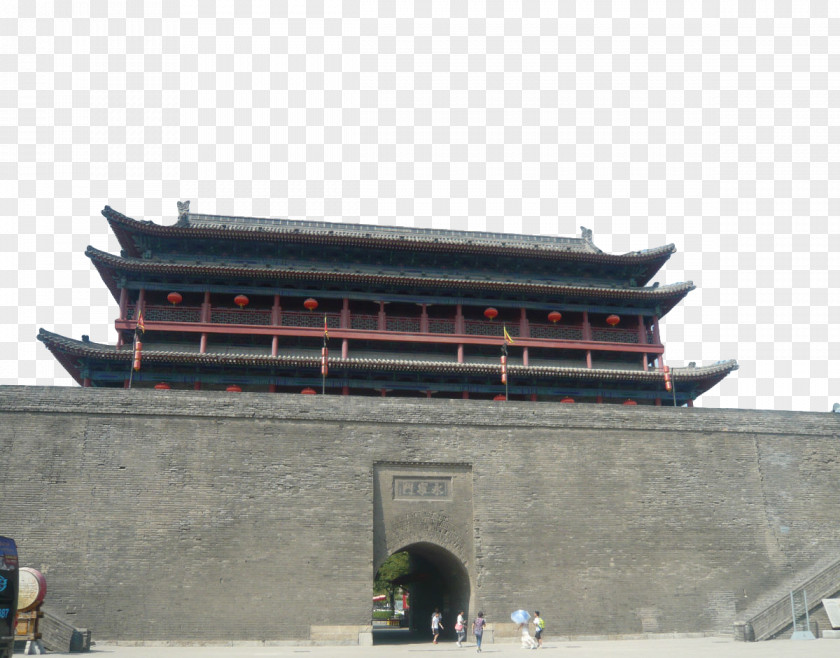 Tower Gates Fortifications Of Xian Xi An Chinese City Wall Gate Fortified PNG