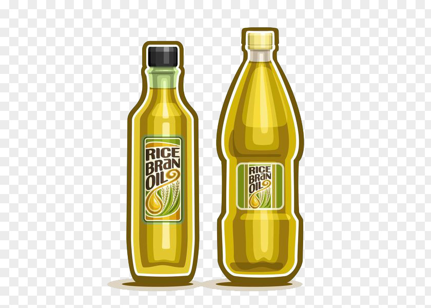 Vegetable Oil In A Hand-painted Bottle Glass Cooking PNG