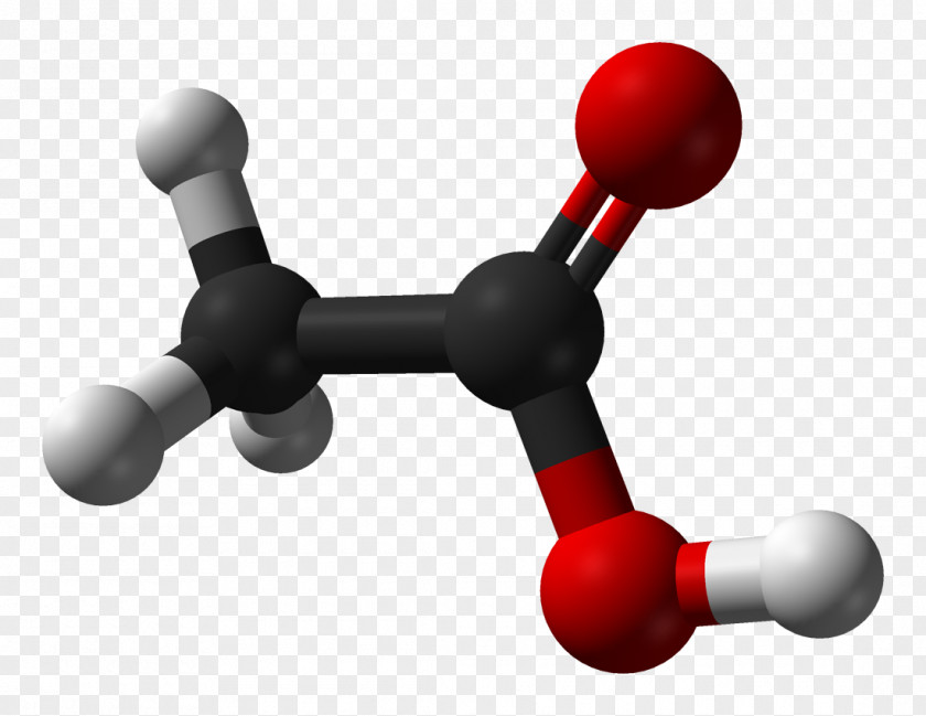 Vinegar Acetic Acid Ball-and-stick Model Molecule Structural Formula PNG