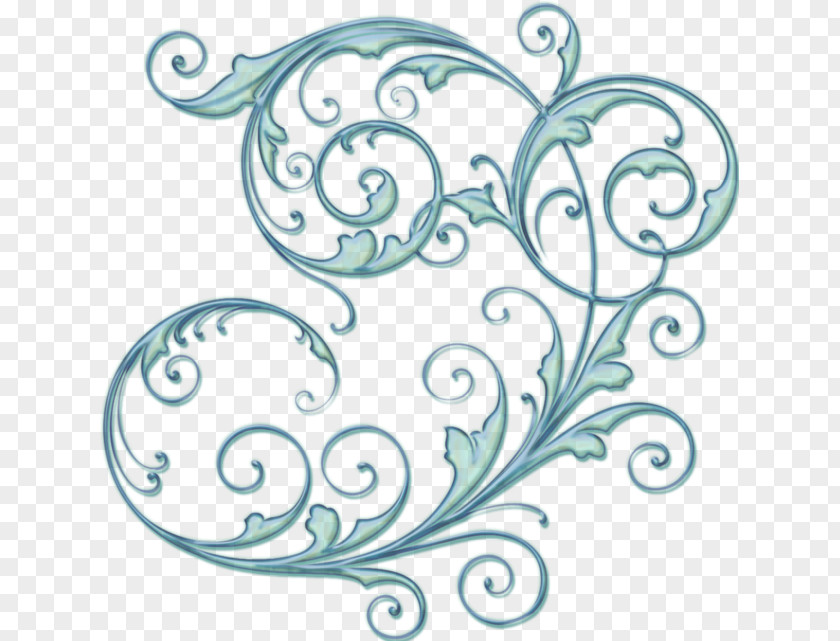 Heart Motif Floral Ornament PNG