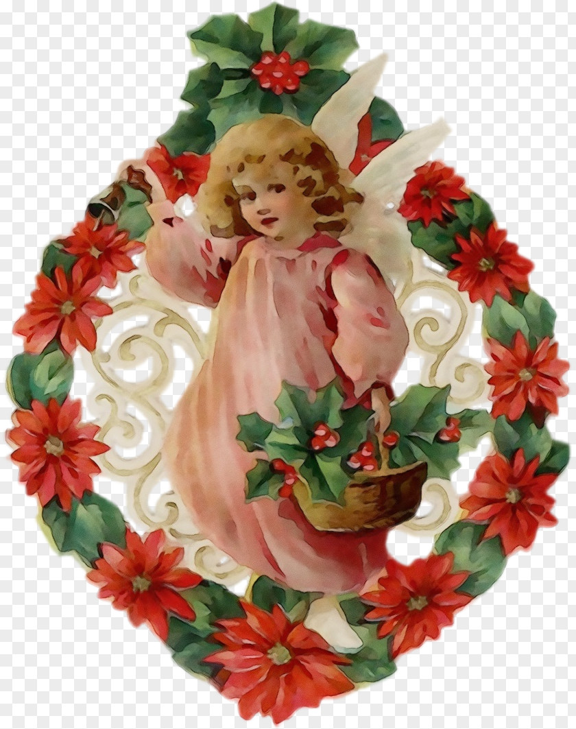 Angel Flower Christmas Decoration PNG