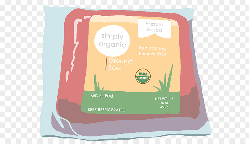 Ground Beef Organic Food Product Font PNG