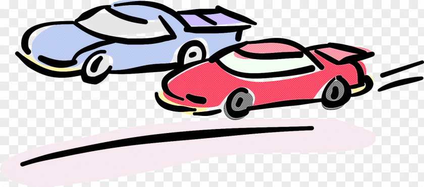 Pink Vehicle Model Car Cartoon PNG