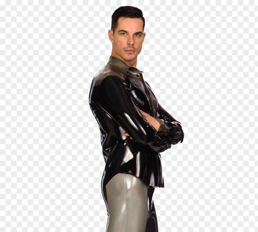 Western Style Leather Jacket Muscle LaTeX PNG