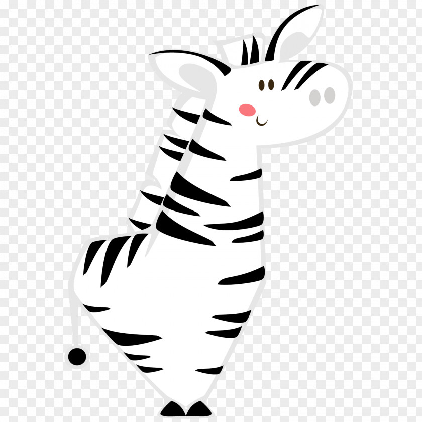 Blackandwhite Animal Figure Cartoon Cat PNG
