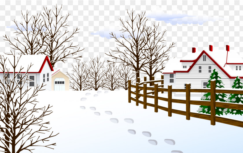 Vector Beautiful Winter Snow Pixel PNG