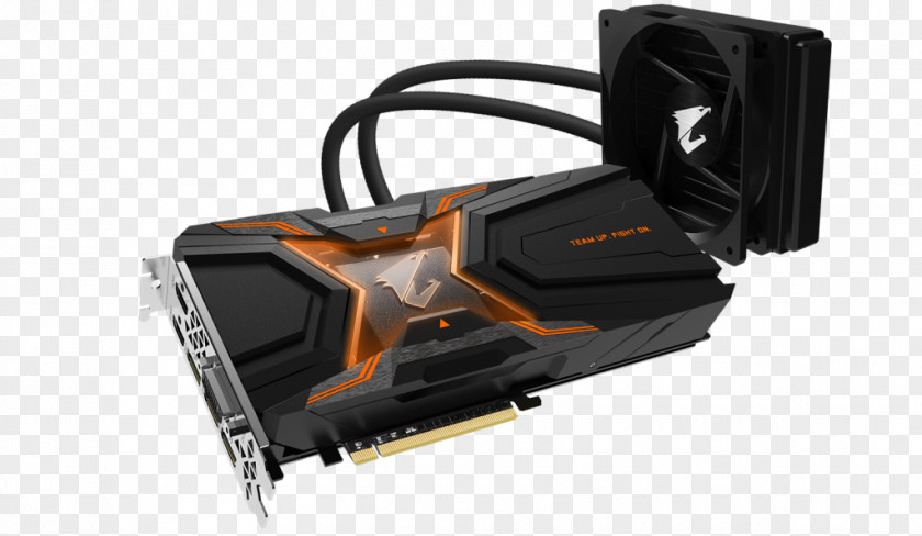 Graphics Cards & Video Adapters NVIDIA AORUS GeForce GTX 1080 Ti Waterforce WB Xtreme Edition 11G 英伟达精视GTX PNG