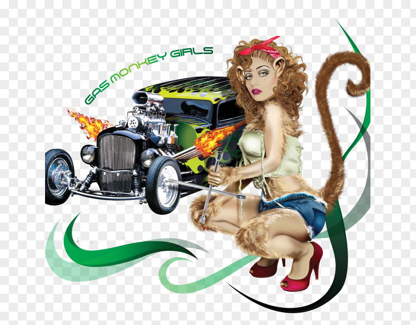 Car Gas Monkey Garage Child Sticker PNG