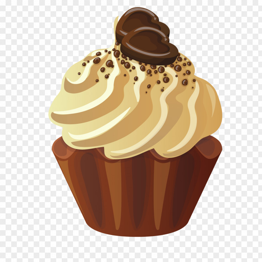 Chocolate Cake Muffin Cupcake Cream Petit Four Panna Cotta PNG