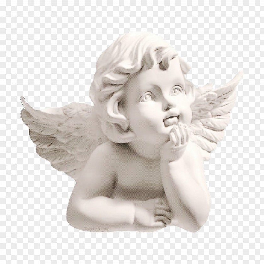 Sculpture Figurine Angel Statue Stone Carving PNG