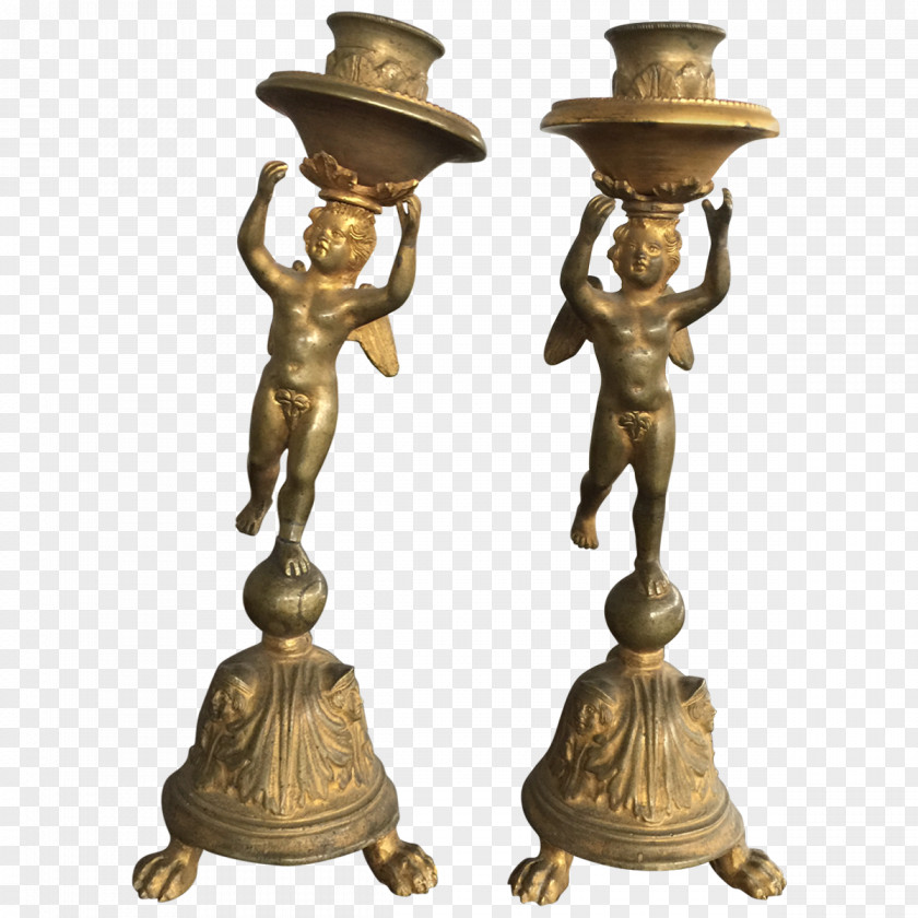 Brass Bronze Sculpture Gilding 18th Century PNG