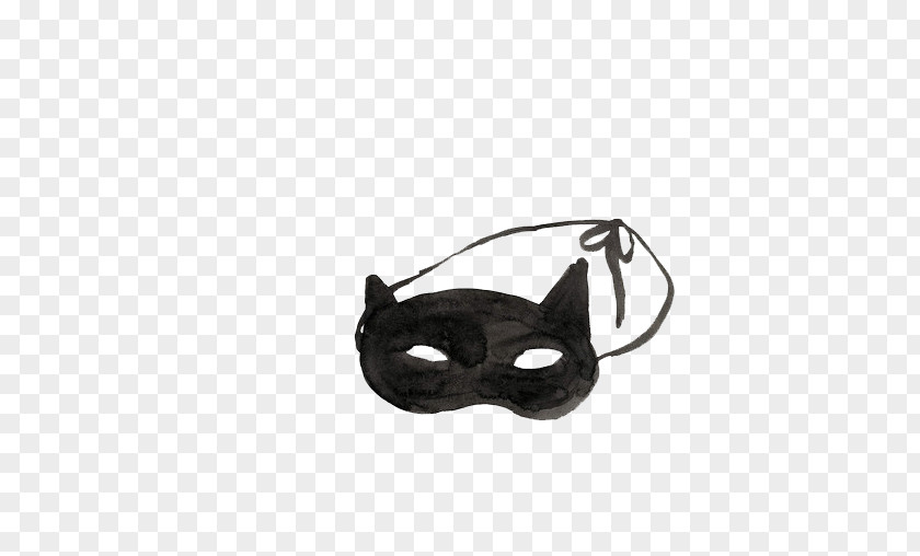 Black Cat Mask Adobe Illustrator PNG