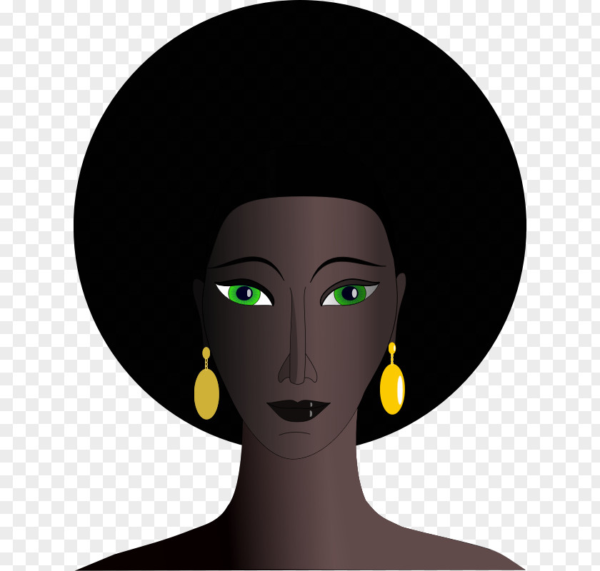 Cartoon Black Eye Woman Clip Art PNG