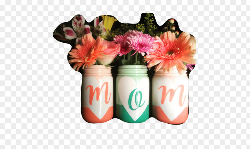 Mason Jar Vase Mother's Day Gift PNG