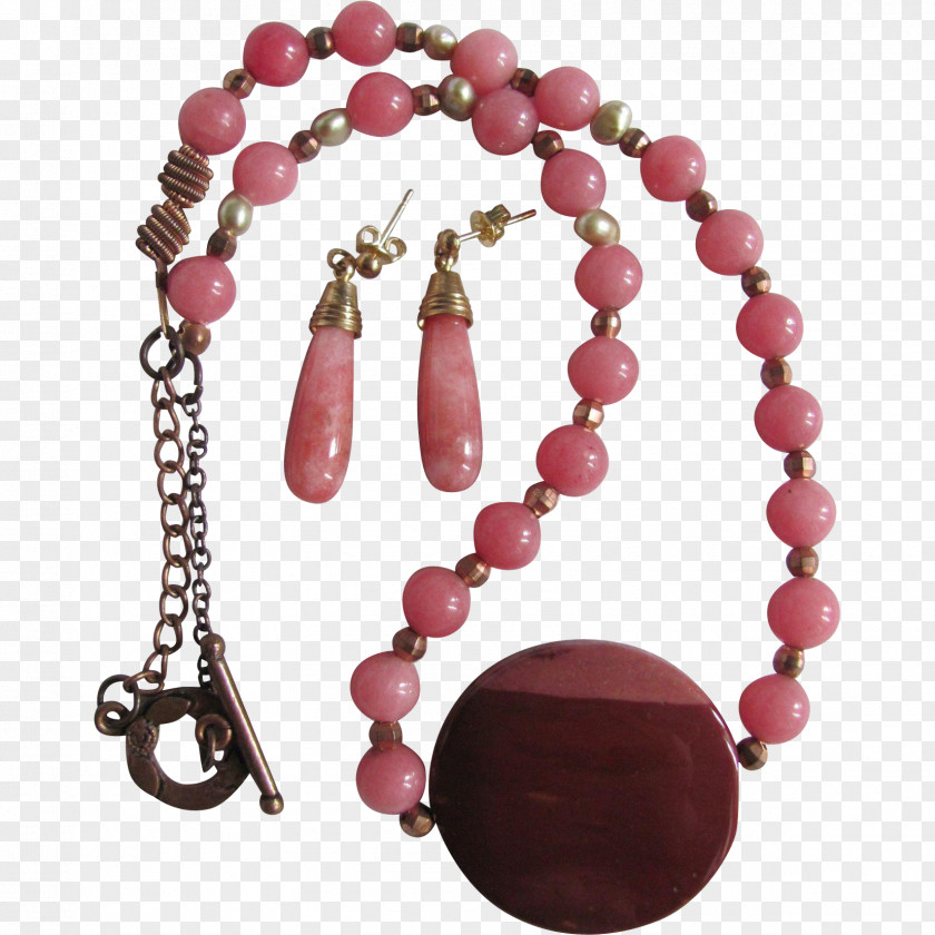 Necklace Bead Bracelet Gemstone Magenta PNG