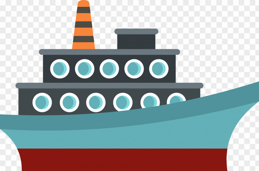 Passenger Ship Vector Diagram Boat Cartoon Illustration PNG